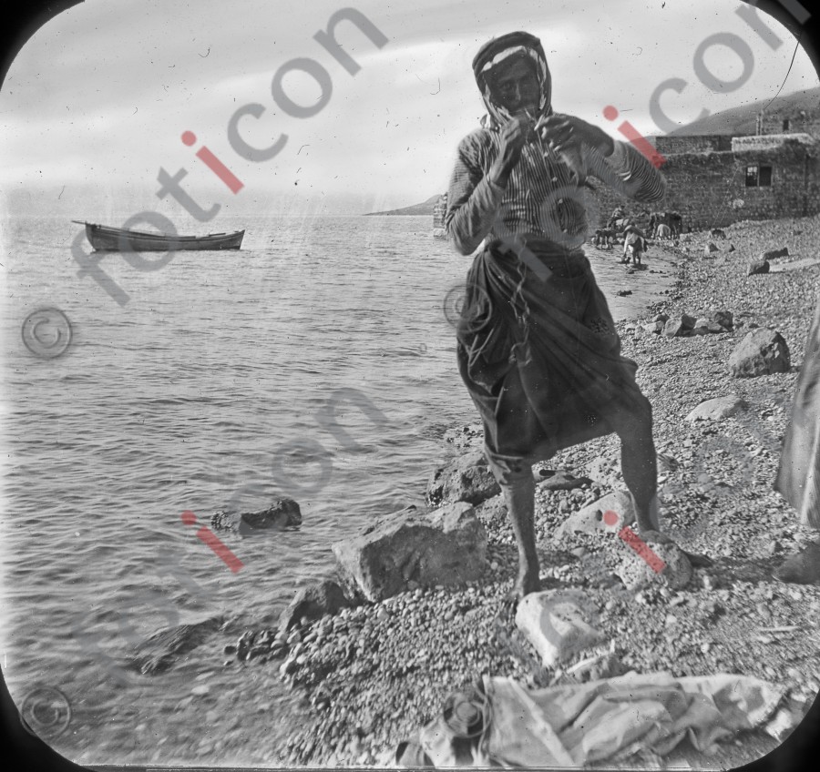 Der See Genezareth | The Sea of Galilee - Foto foticon-simon-129-014-sw.jpg | foticon.de - Bilddatenbank für Motive aus Geschichte und Kultur
